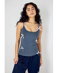 Urban Renewal - Remade From Vintage Grey Bow Jersey Cami - Lyst