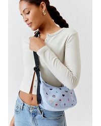 BAGGU - Uo Exclusive Embroidered Small Nylon Crescent Bag - Lyst