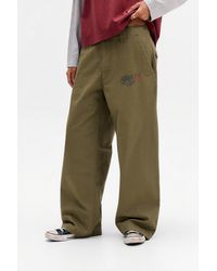 Quiksilver - Uo Exclusive Khaki Baggy Trousers - Lyst