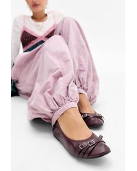 Urban Outfitters - Uo Burgundy Lisbon Ballet Flats - Lyst