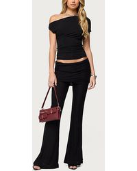 Edikted - Halli Fold Over Mini Skirt Pants - Lyst