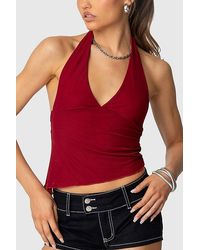 Edikted - Rhett Asymmetric Hem Halter Top - Lyst