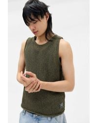 BDG - Green Knitted Vest Jacket - Lyst