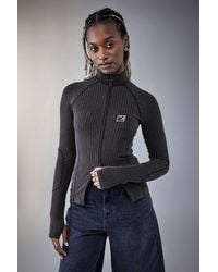 iets frans... - Dark Brown Ribbed Panelled Track Top - Lyst