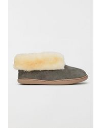 Minnetonka - Suede Sheepskin Ankle Boot Slippers - Lyst