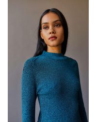 BDG Farren Turtleneck Sweater - Blue