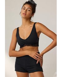 Out From Under - Bec Pinch Front Lace Trim Bralette - Lyst