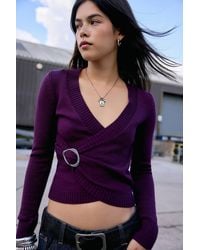 Urban Outfitters - Uo Harli Buckle Wrap Jumper - Lyst