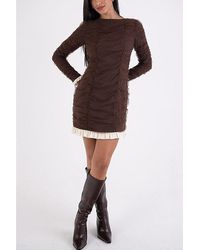 Amy Lynn - Edie Polka Swiss Dot Ruffle Hem Mini Dress - Lyst