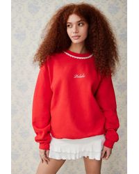 Urban Outfitters - Uo Red Delulu Sweatshirt - Lyst