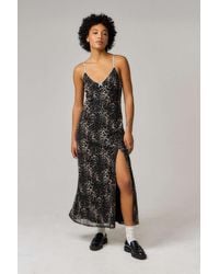 Urban Outfitters - Uo Leopard Print Slip Dress - Lyst