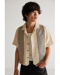 BDG - Conrad Paneled Cropped Short Sleeve Shirt Top - Lyst