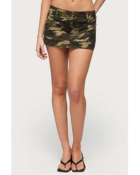 Edikted - Liorah Studded Camo Mini Skort - Lyst