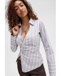 Silence + Noise - Silence + Noise Leila Asymmetric Shirt - Lyst