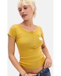 BDG - Appliqué Henley T-shirt - Lyst