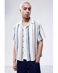 BDG - Stripe Gauze Short-Sleeved Shirt Top - Lyst