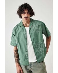 BDG - Green Sencha Embroidered Short-sleeved Shirt - Lyst