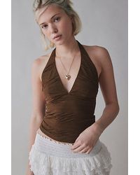 Silence + Noise - Club Classic Cropped Halter Top - Lyst