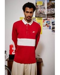 Nike - Club Red Long Sleeve Rugby Top - Lyst