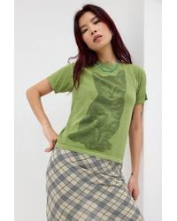 Urban Outfitters - Uo Pixel Winking Cat Relaxed T-shirt - Lyst
