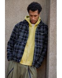 iets frans... - Black Check Fleece Hoodie - Lyst
