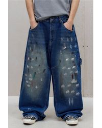 Jaded London - Splatter Cinch Carpenter Jeans - Lyst