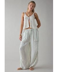 Out From Under - Ocean Air Cinched Wide-Leg Gauze Pant - Lyst