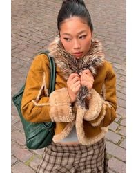 Urban Outfitters - Uo Ashleigh Asymmetric Faux Fur Trim Jacket - Lyst