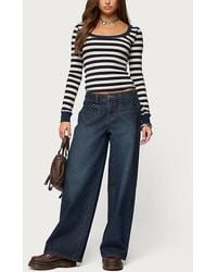 Edikted - Heart Pockets Low Rise Baggy Jean - Lyst
