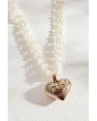 Silence + Noise - Silence + Noise Heart Pendant Lace Necklace - Lyst