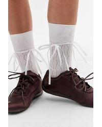Out From Under - Satin Bow Tie Ankle Socks - Lyst