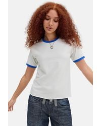 BDG - White Ringer Tee - Lyst
