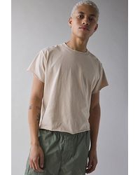 Vintage & ReMADE by UO - Remade By Uo Boxy Cropped Raw Cut Tee - Lyst