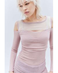 Urban Outfitters - Uo Imogen Cold-shoulder Cut-out Top - Lyst