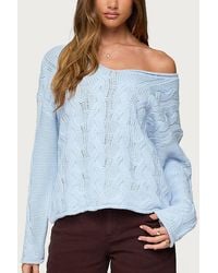 Edikted - Inga Oversized Cable Knit Sweater - Lyst