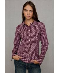 Urban Outfitters - Uo Leilani Check Slim Bias Cut Shirt - Lyst