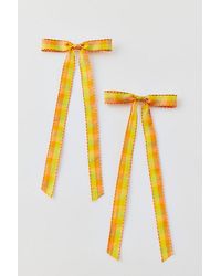 Urban Outfitters - Plaid Hair Bow Barrette Set - Lyst