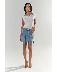 Urban Outfitters - Rare London Denim Cargo Mini Skirt - Lyst