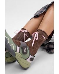 Out From Under - Cable Knit Socks - Lyst