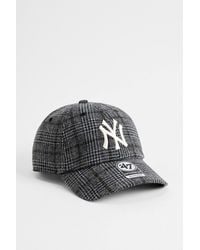 '47 - Uo Exclusive Grey Check Ny Yankees Cap - Lyst