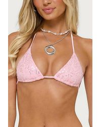 Edikted - Naomey Sequin Triangle Bikini Top - Lyst