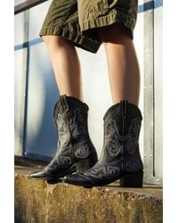 Urban Outfitters - Uo Black Leather Rodeo Western Boots - Lyst