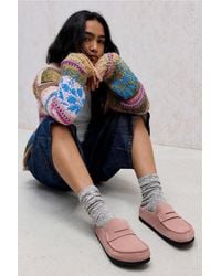 Birkenstock - Pink Clay Naples Suede Shoes - Lyst