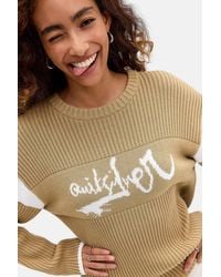 Quiksilver - Uo Exclusive Ecru Ribbed Knit Jumper - Lyst