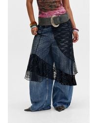 Urban Outfitters - Uo Stevie Mixed Lace Midi Skirt - Lyst