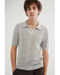 Urban Outfitters Uo Director Popover Polo Shirt - Gray