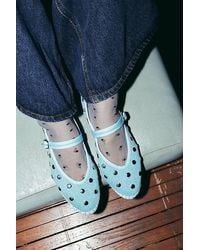 Flabelus - Denim Studded Mary Janes Shoe - Lyst