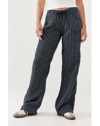 BDG - Black Pinstripe Five-pocket Linen Pants - Lyst