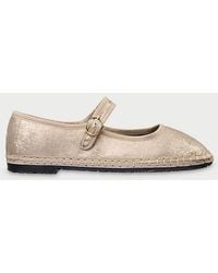 Flabelus - Flor Silk Mary Jane Flat - Lyst