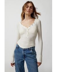 Out From Under - Everyday Snap Henley Top - Lyst
